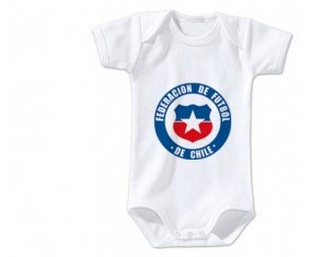 Body bébé Chile national football team taille 3/6 mois manches Courtes