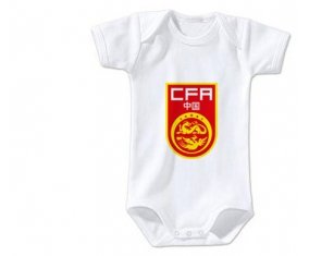 Body bébé China national football team taille 3/6 mois manches Courtes