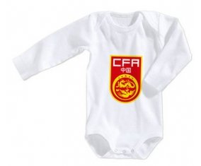 Body bébé China national football team taille 3/6 mois manches Longues
