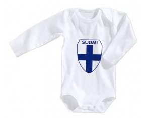 Body bébé Finland national football team taille 3/6 mois manches Longues