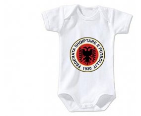 Body bébé Albania national football team taille 3/6 mois manches Courtes