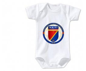 Body bébé Haiti national football team taille 3/6 mois manches Courtes
