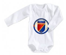Body bébé Haiti national football team taille 3/6 mois manches Longues