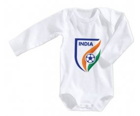 Body bébé India national football team taille 3/6 mois manches Longues