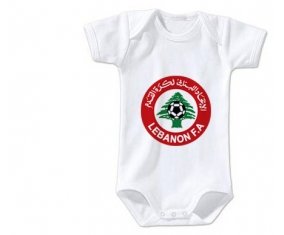 Body bébé Lebanon national football team taille 3/6 mois manches Courtes