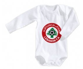 Body bébé Lebanon national football team taille 3/6 mois manches Longues