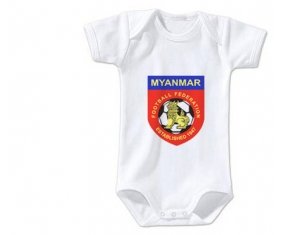 Body bébé Myanmar national football team taille 3/6 mois manches Courtes