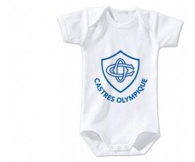 Body bébé Castres Olympique taille 3/6 mois manches Courtes