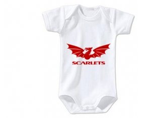 Body bébé Llanelli Scarlets taille 3/6 mois manches Courtes