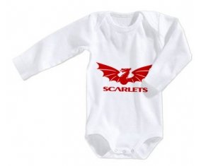 Body bébé Llanelli Scarlets taille 3/6 mois manches Longues