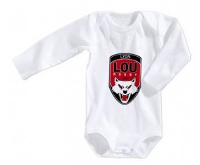 Body bébé Lyon LOU Rugby taille 3/6 mois manches Longues