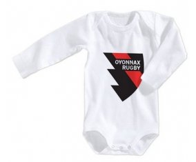 Body bébé Oyonnax Rugby taille 3/6 mois manches Longues