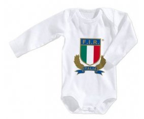 Body bébé Italia Rugby XV taille 3/6 mois manches Longues