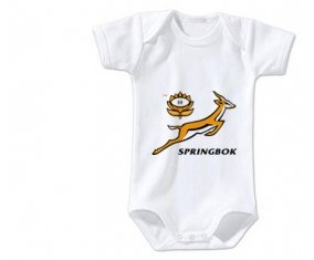 Body bébé South Africa Rugby XV taille 3/6 mois manches Courtes