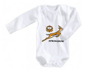 Body bébé South Africa Rugby XV taille 3/6 mois manches Longues