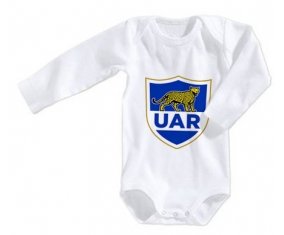 Body bébé Argentina Rugby XV taille 3/6 mois manches Longues
