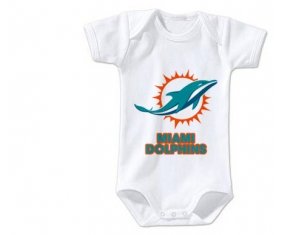 Body bébé Miami Dolphins taille 3/6 mois manches Courtes