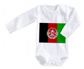 Body bébé Drapeau Afghanistan taille 3/6 mois manches Longues