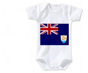 Body bébé Drapeau Anguilla taille 3/6 mois manches Courtes