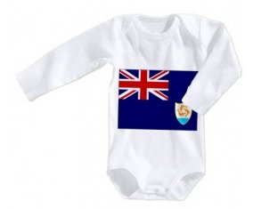Body bébé Drapeau Anguilla taille 3/6 mois manches Longues