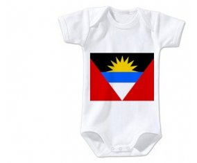 Body bébé Drapeau Antigua-et-Barbuda taille 3/6 mois manches Courtes