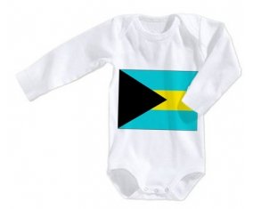 Body bébé Drapeau Bahamas taille 3/6 mois manches Longues