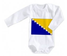 Body bébé Drapeau Bosnie Herzégovine taille 3/6 mois manches Longues