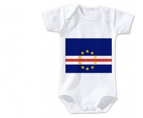 Body bébé Drapeau Cap-Vert taille 3/6 mois manches Courtes