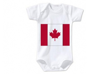 Body bébé Drapeau Canada taille 3/6 mois manches Courtes