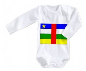 Body bébé Drapeau République centrafricaine taille 3/6 mois manches Longues
