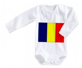 Body bébé Drapeau Tchad taille 3/6 mois manches Longues