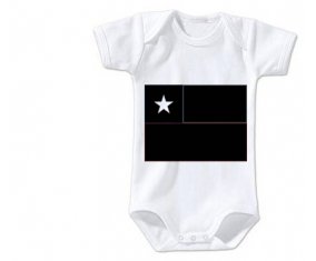 Body bébé Drapeau Chili taille 3/6 mois manches Courtes