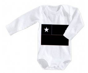 Body bébé Drapeau Chili taille 3/6 mois manches Longues