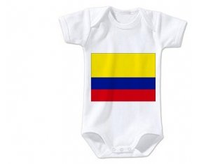 Body bébé Drapeau Colombie taille 3/6 mois manches Courtes