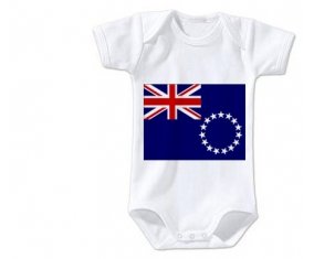 Body bébé Drapeau les Îles Cook taille 3/6 mois manches Courtes