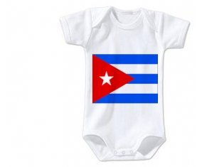 Body bébé Drapeau Cuba taille 3/6 mois manches Courtes