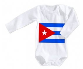 Body bébé Drapeau Cuba taille 3/6 mois manches Longues