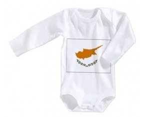 Body bébé Drapeau Chypre taille 3/6 mois manches Longues