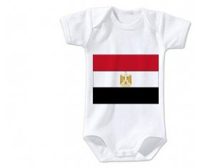 Body bébé Drapeau Egypte taille 3/6 mois manches Courtes