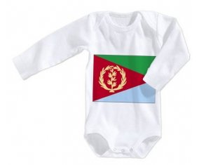 Body bébé Drapeau Érythrée taille 3/6 mois manches Longues