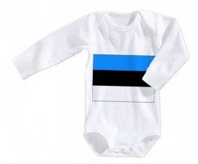 Body bébé Drapeau Estonie taille 3/6 mois manches Longues