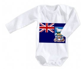Body bébé Drapeau les îles Falkland taille 3/6 mois manches Longues