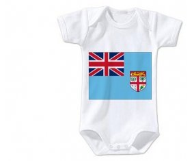 Body bébé Drapeau Fidji taille 3/6 mois manches Courtes