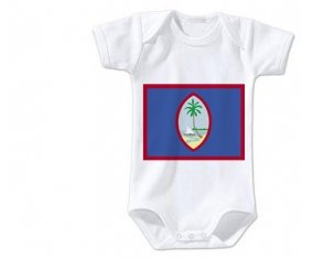 Body bébé Drapeau Guam taille 3/6 mois manches Courtes