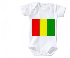Body bébé Drapeau Guinée Bissau taille 3/6 mois manches Courtes