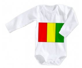 Body bébé Drapeau Guinée Bissau taille 3/6 mois manches Longues