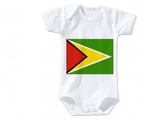Body bébé Drapeau Guyane taille 3/6 mois manches Courtes