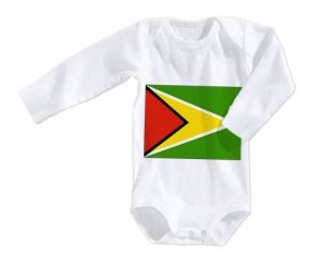 Body bébé Drapeau Guyane taille 3/6 mois manches Longues