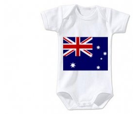 Body bébé Drapeau Îles Heard et Mcdonald taille 3/6 mois manches Courtes
