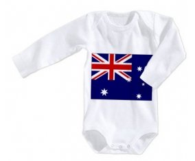Body bébé Drapeau Îles Heard et Mcdonald taille 3/6 mois manches Longues